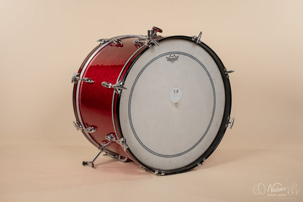 1960s Gretsch 'Name Band' Re-wrapped in Red Sparkle - 14x22, 9x13, 16x16