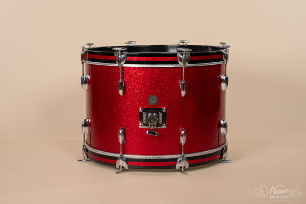 1960s Gretsch 'Name Band' Re-wrapped in Red Sparkle - 14x22, 9x13, 16x16