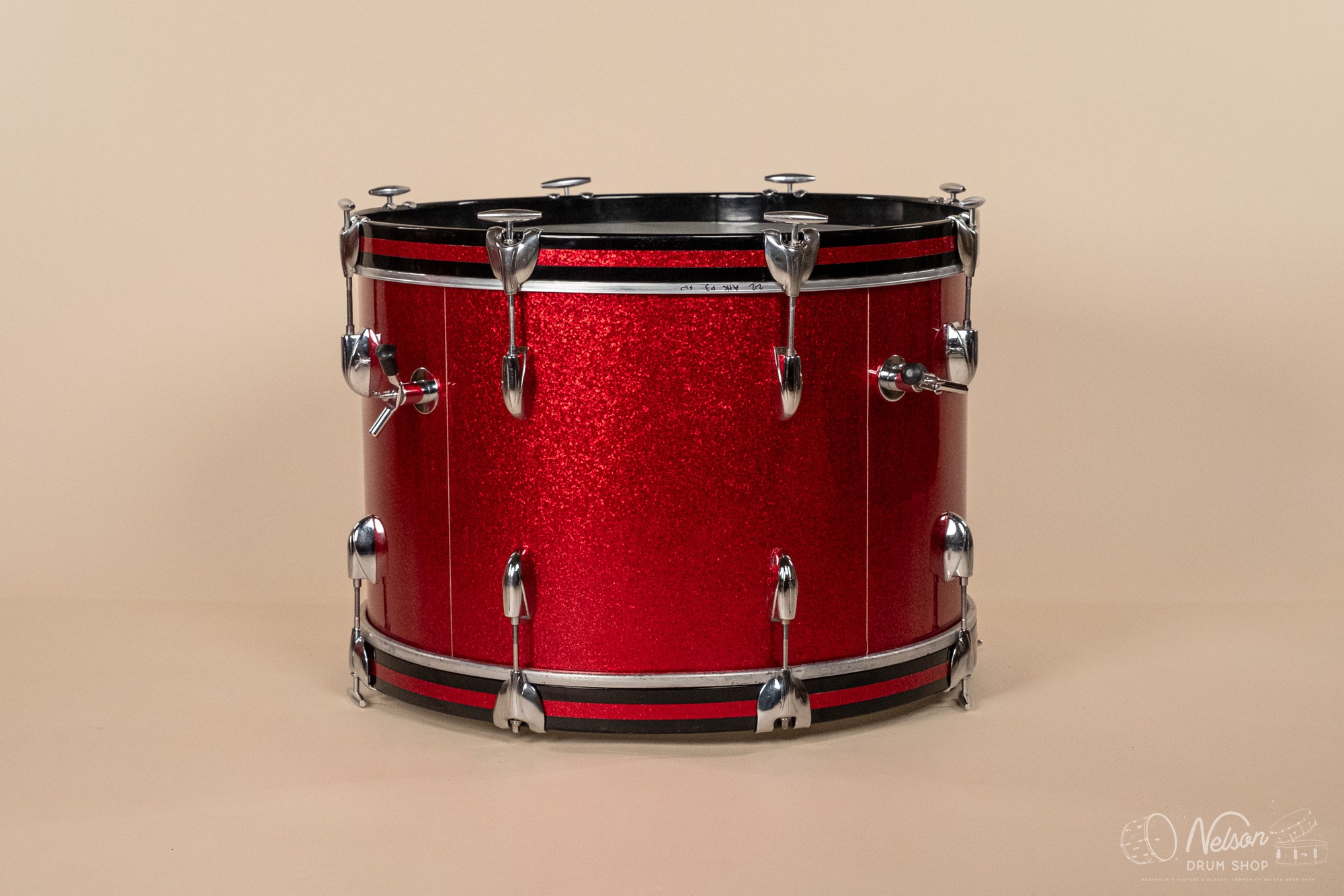 1960s Gretsch 'Name Band' Re-wrapped in Red Sparkle - 14x22, 9x13, 16x16