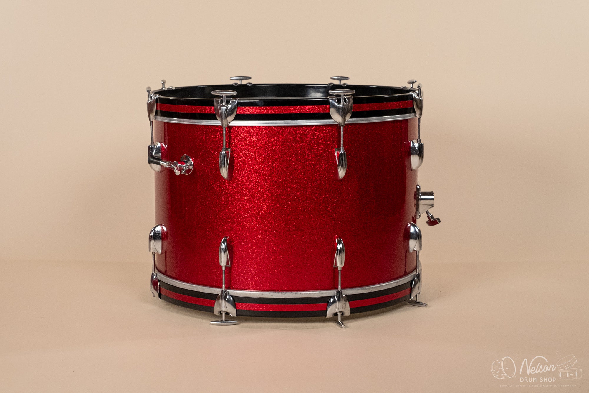 1960s Gretsch 'Name Band' Re-wrapped in Red Sparkle - 14x22, 9x13, 16x16