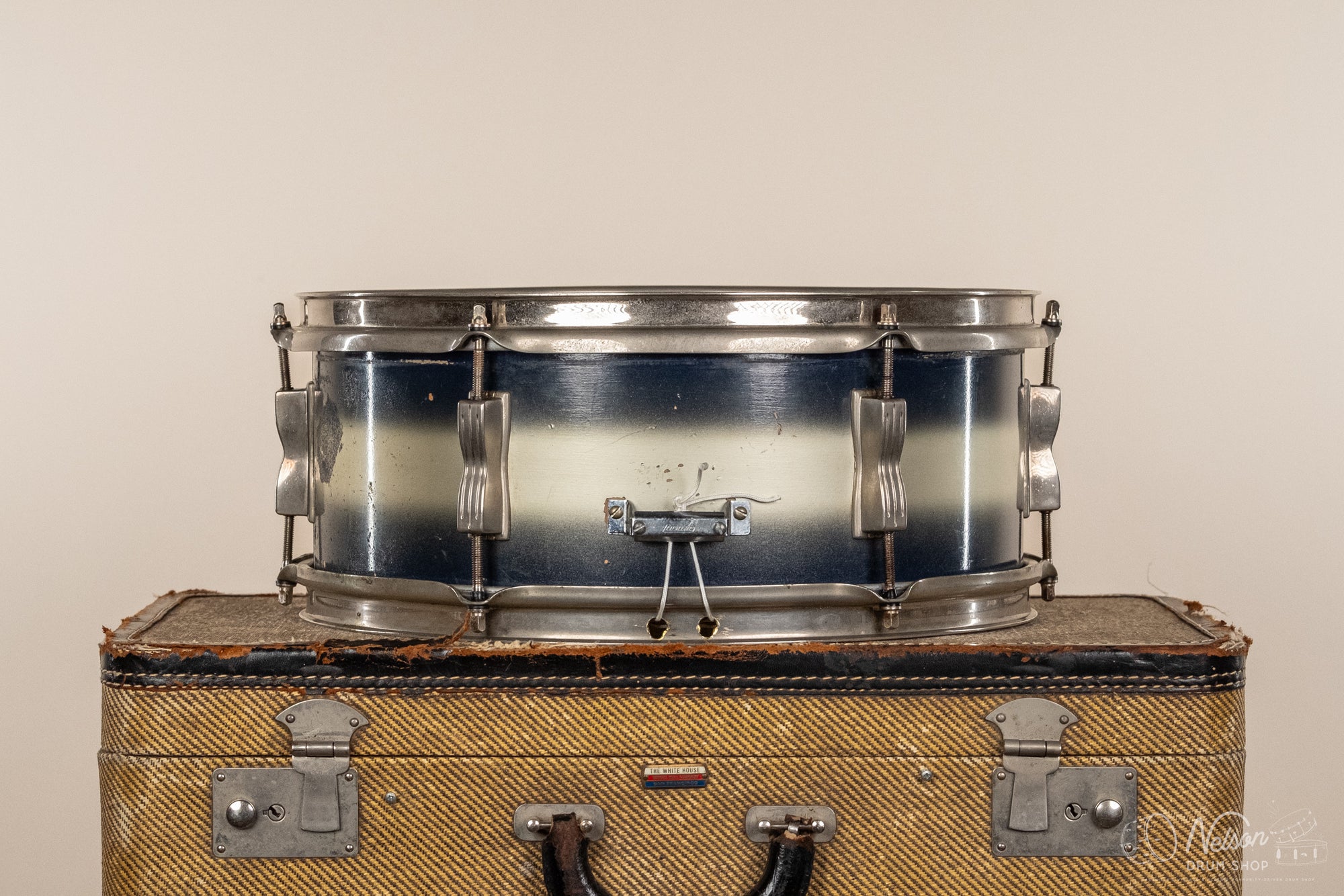 Dec 29 1958 Ludwig Pioneer LM491 in Blue & Silver Duco - 5.5x14