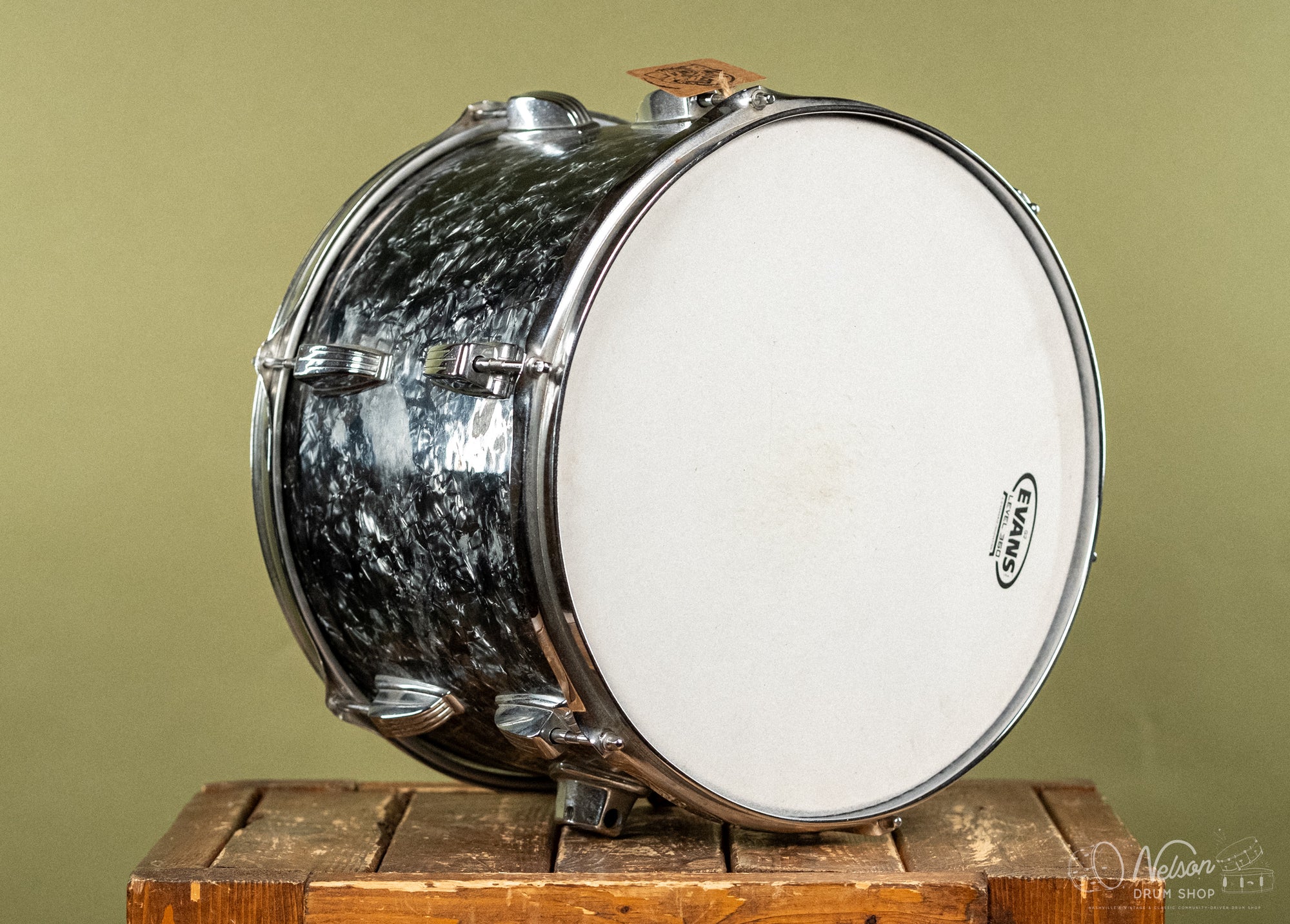 1970s Ludwig Tom in Black Diamond Pearl - 10x14