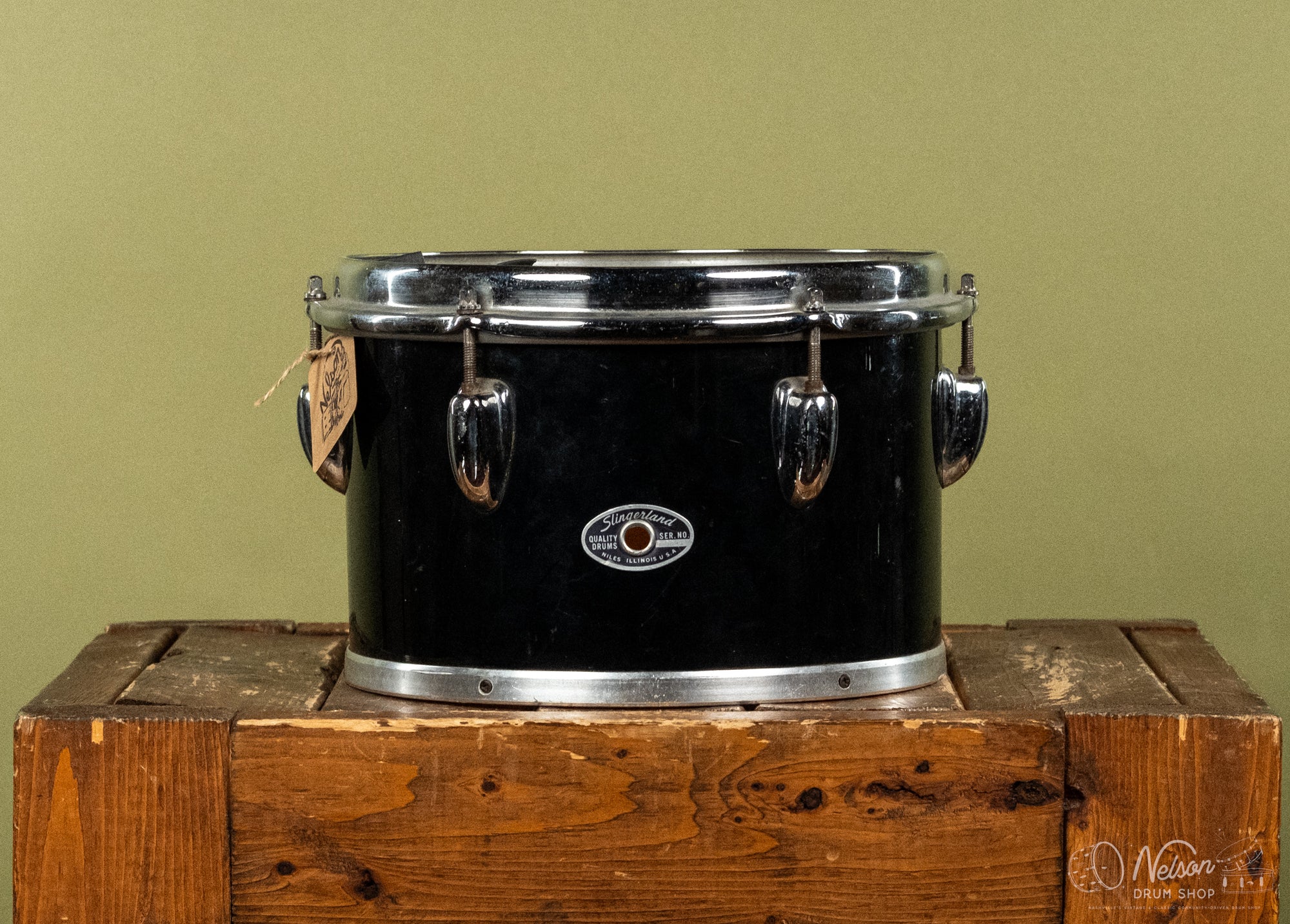 Late 1970s Slingerland Concert Tom in Black - 7x10