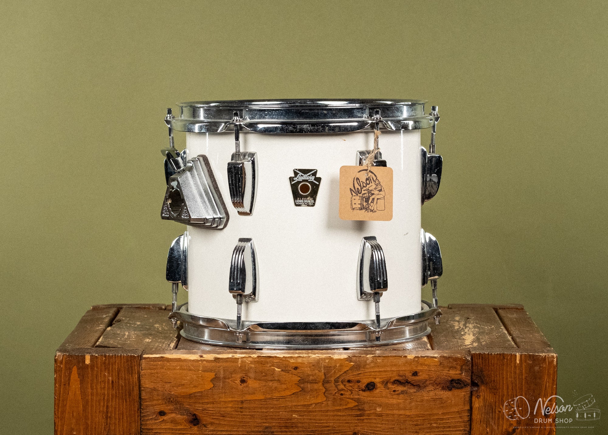 1980s Ludwig Classic Series in White Frost - 9x10