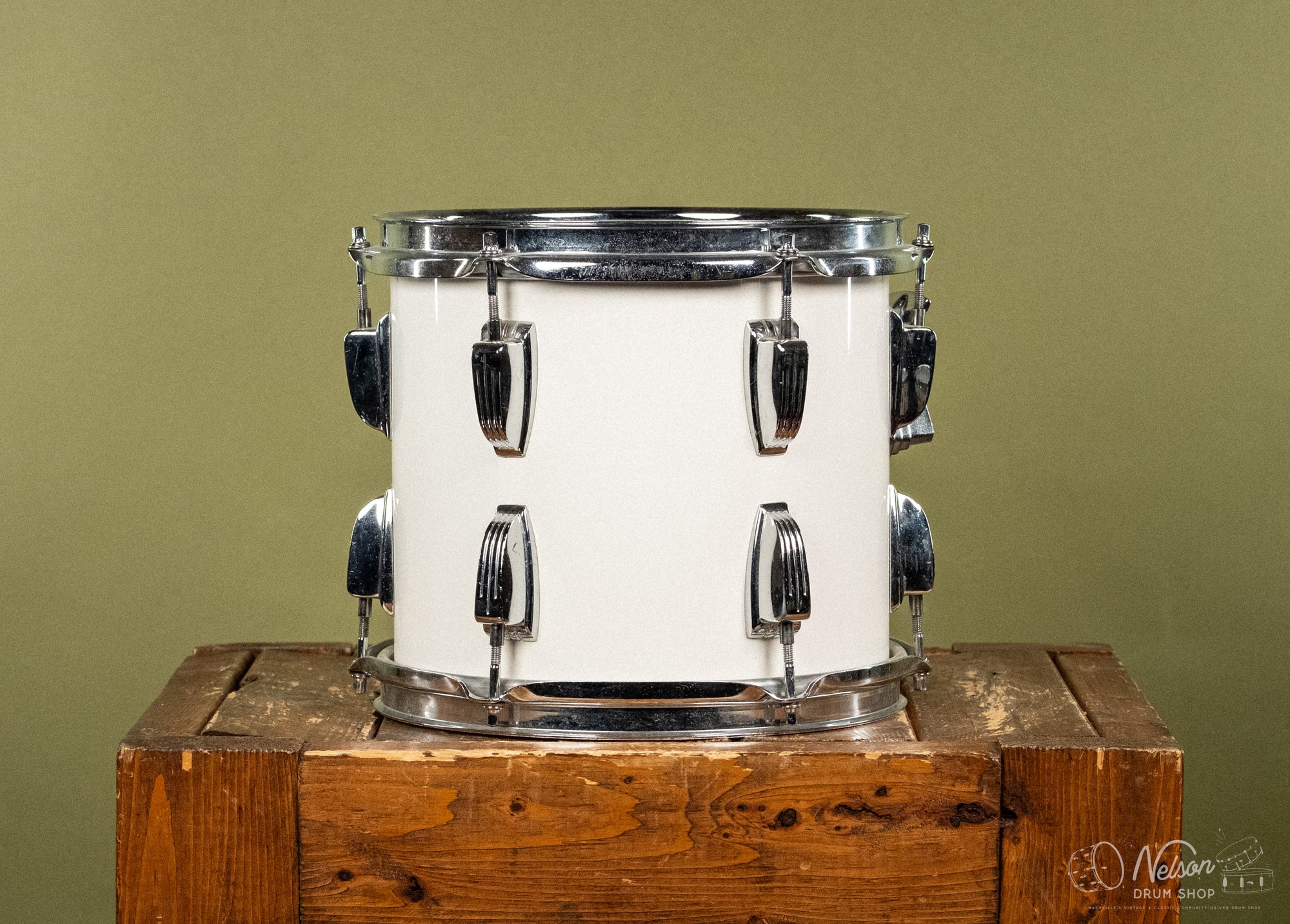 1980s Ludwig Classic Series in White Frost - 9x10