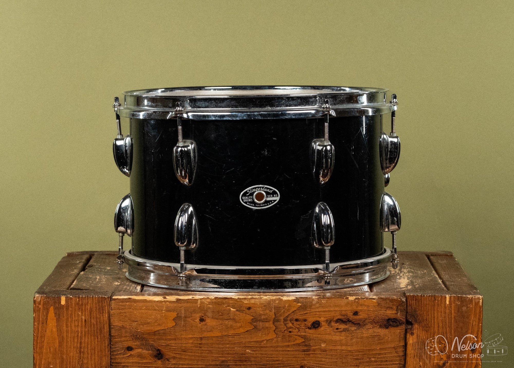 1970s Slingerland Tom in Black - 8x12