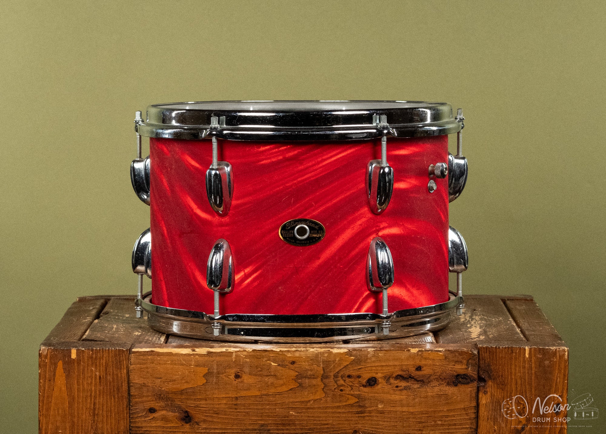 1970s Slingerland Tom in Red Satin Flame - 8x12