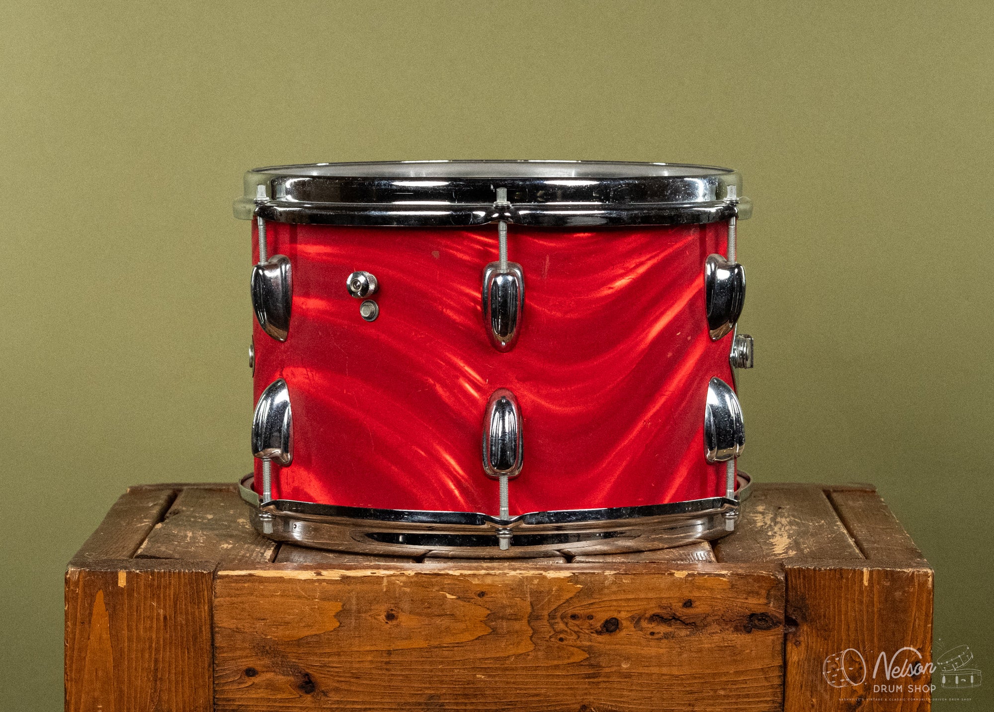 1970s Slingerland Tom in Red Satin Flame - 8x12