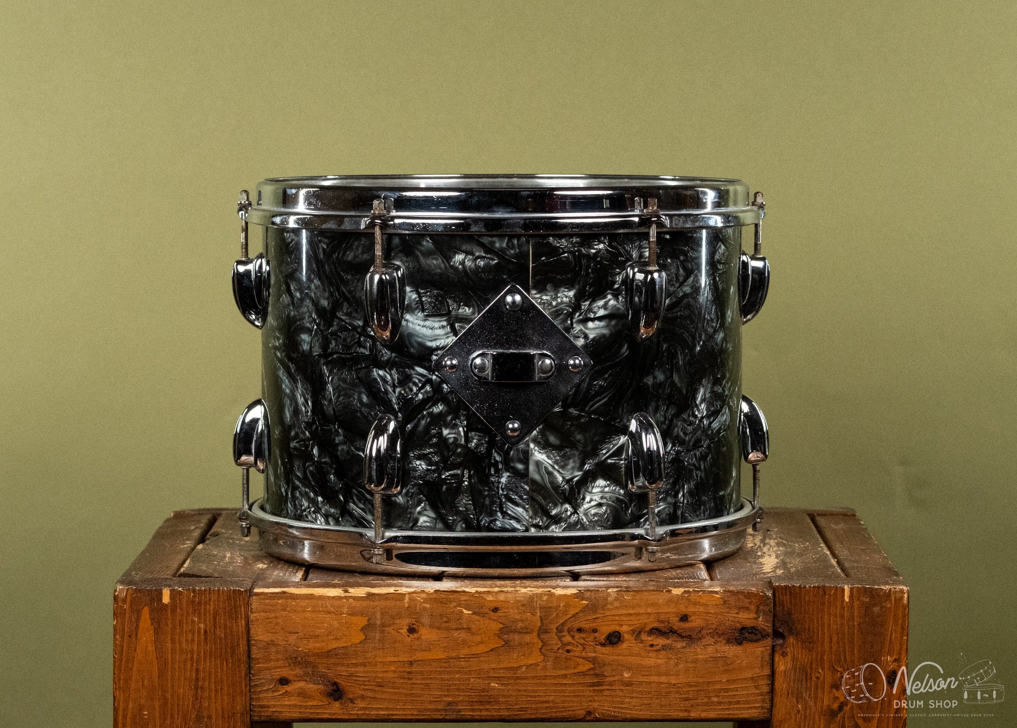 1960s Slingerland Rack Tom in Black Diamond Pearl - 9x13