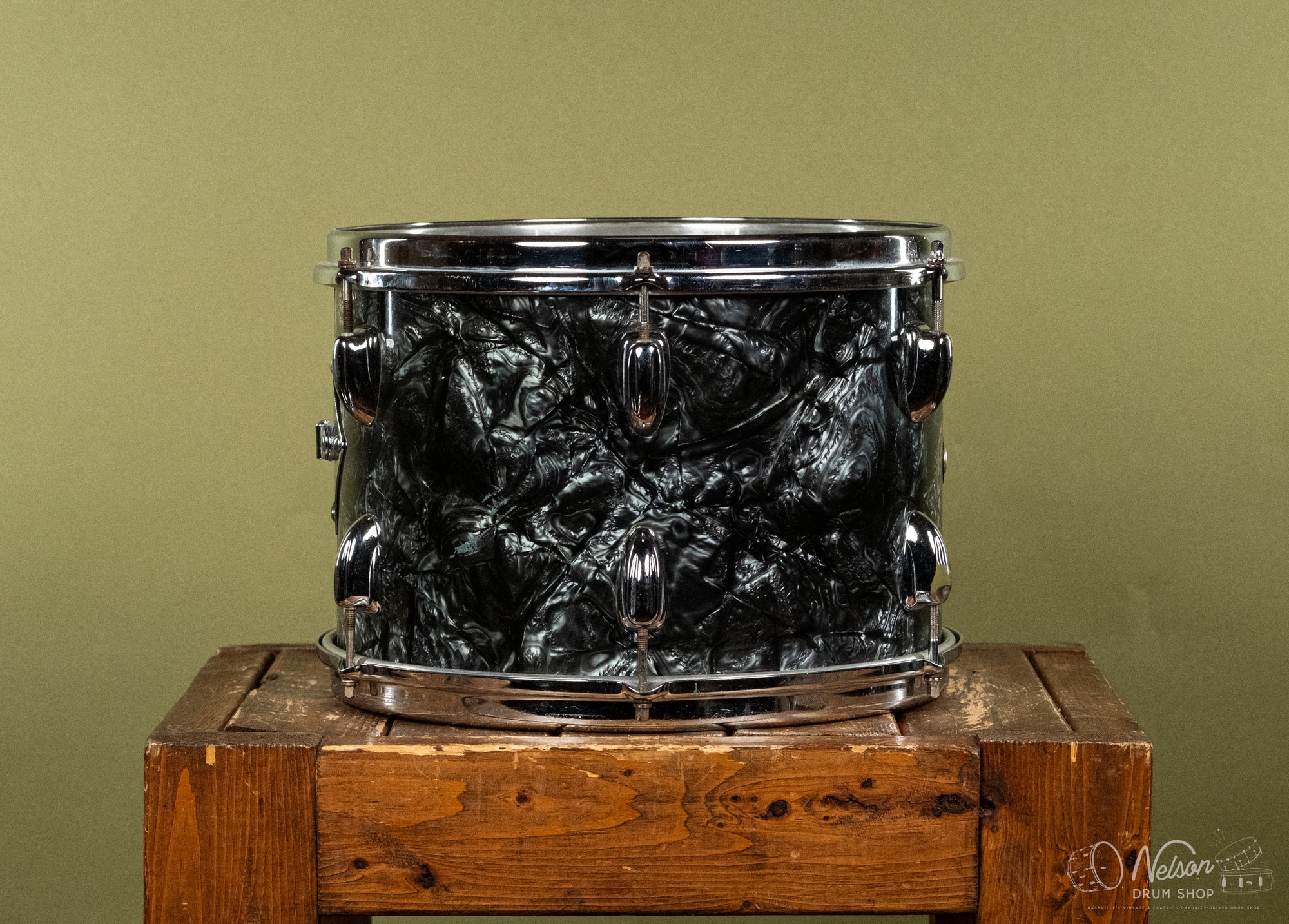 1960s Slingerland Rack Tom in Black Diamond Pearl - 9x13