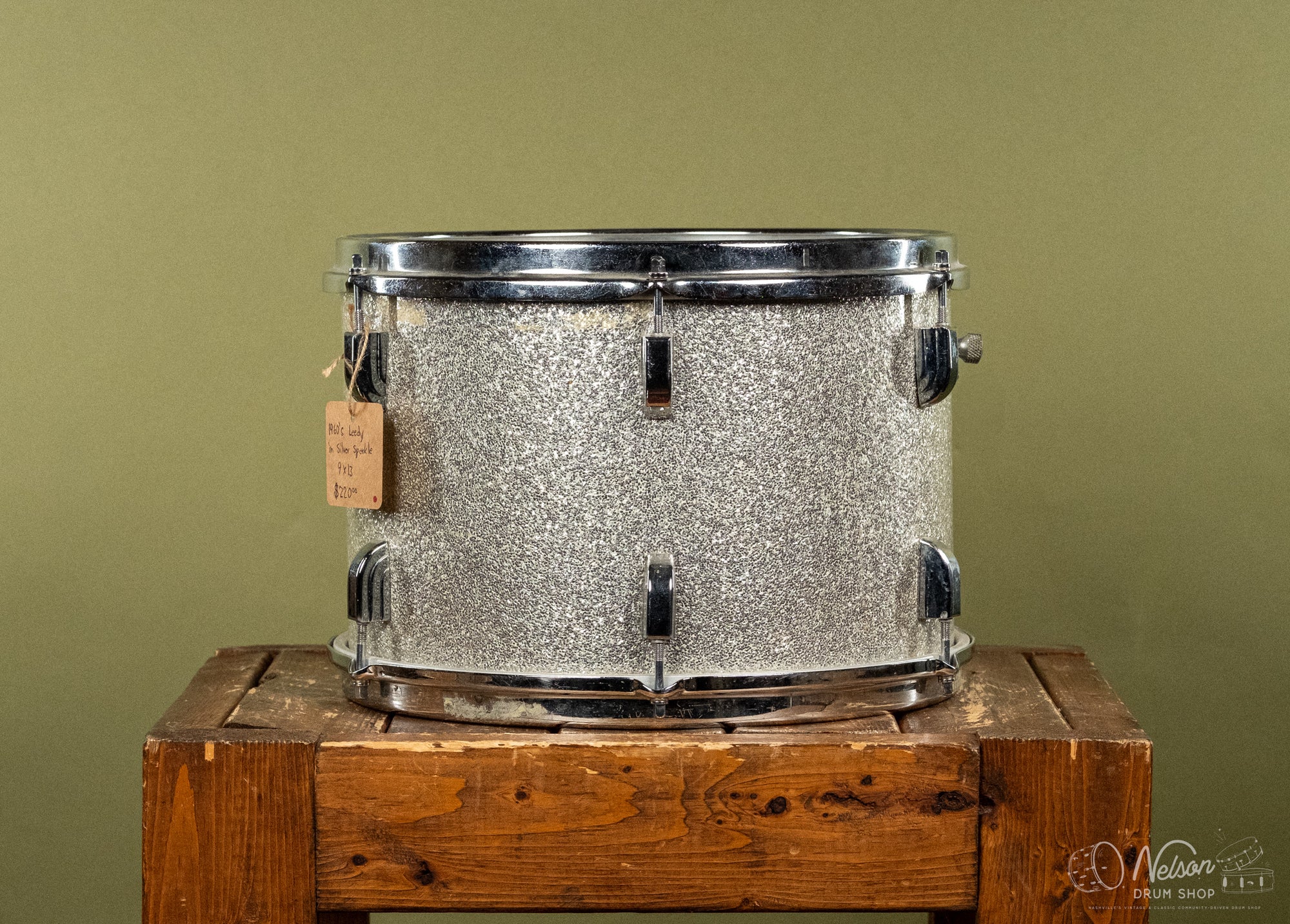 1960s Leedy Tom in Silver Sparkle - 9x13