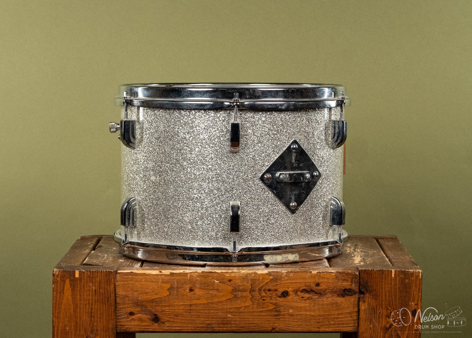 1960s Leedy Tom in Silver Sparkle - 9x13