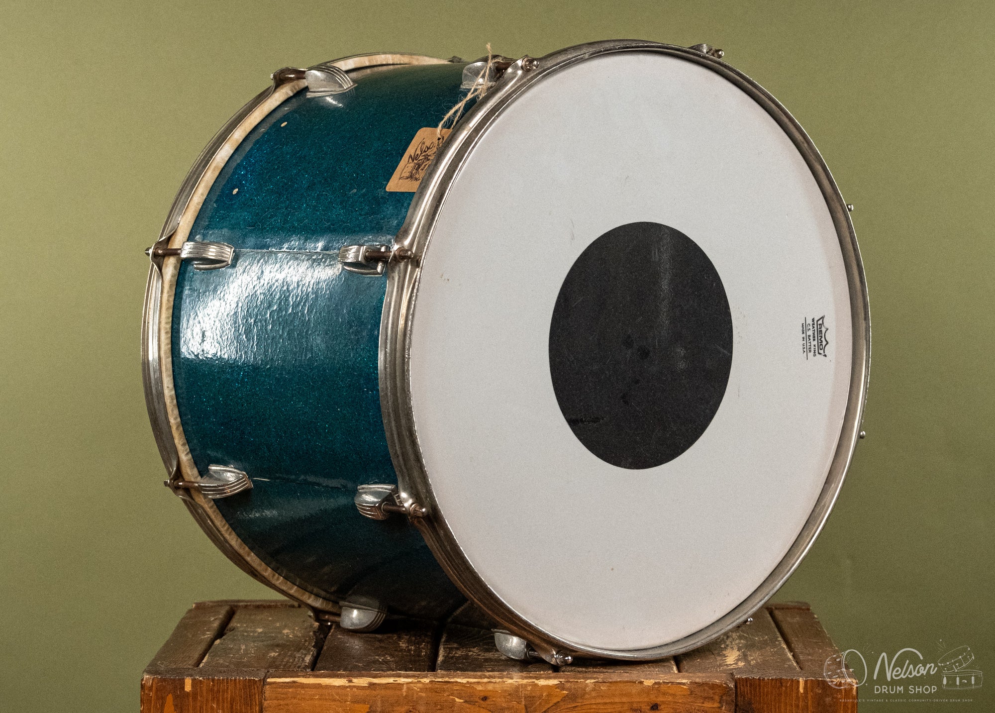 1950s WFL Tom in Aqua Blue Sparkle - 12x17