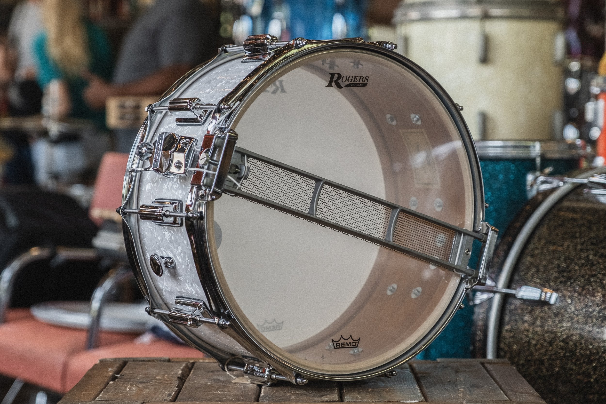 Rogers 'Dyna-Sonic' in White Marine Pearl - 6.5x14