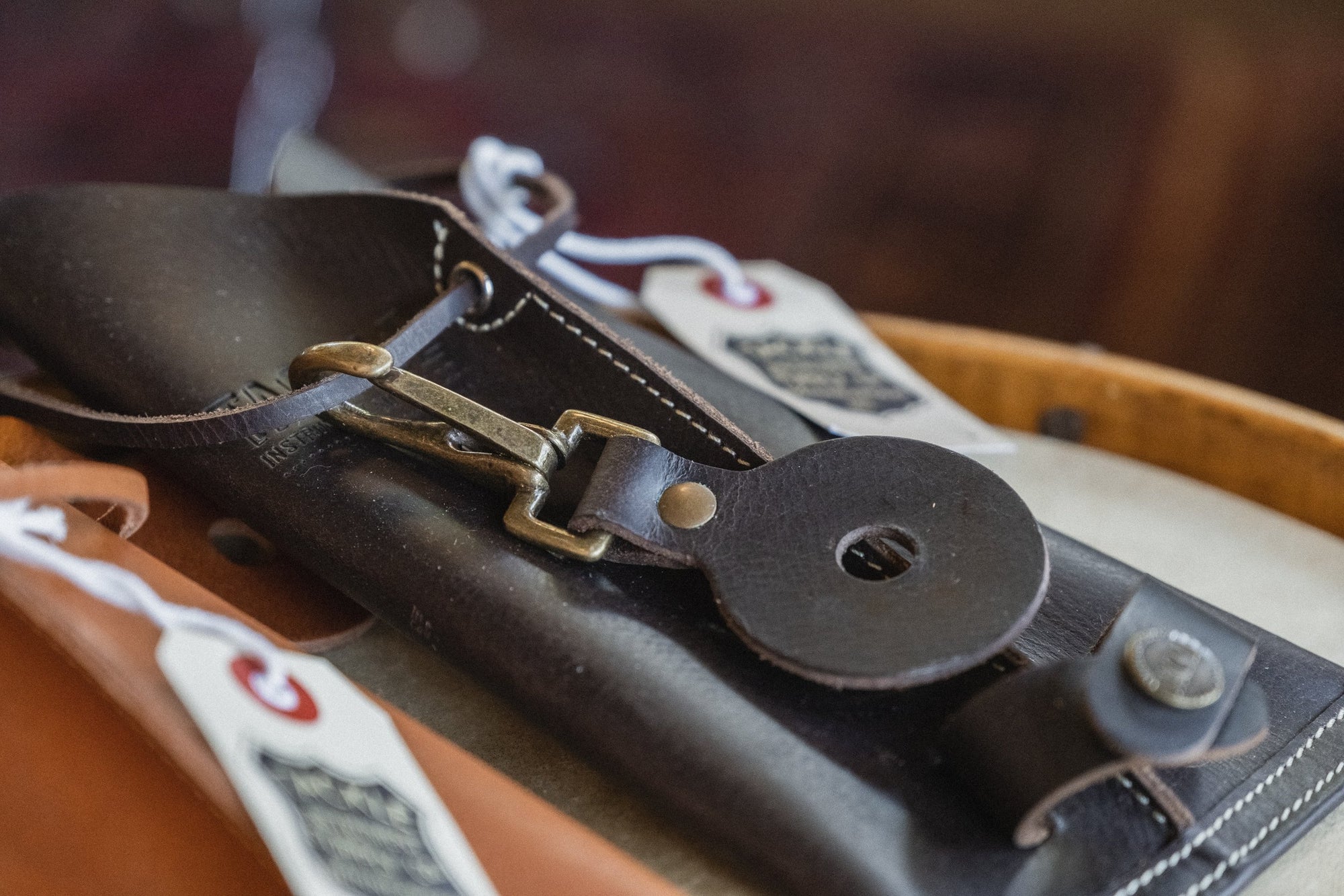 Tackle Leather Hat-Hook Stick Holder