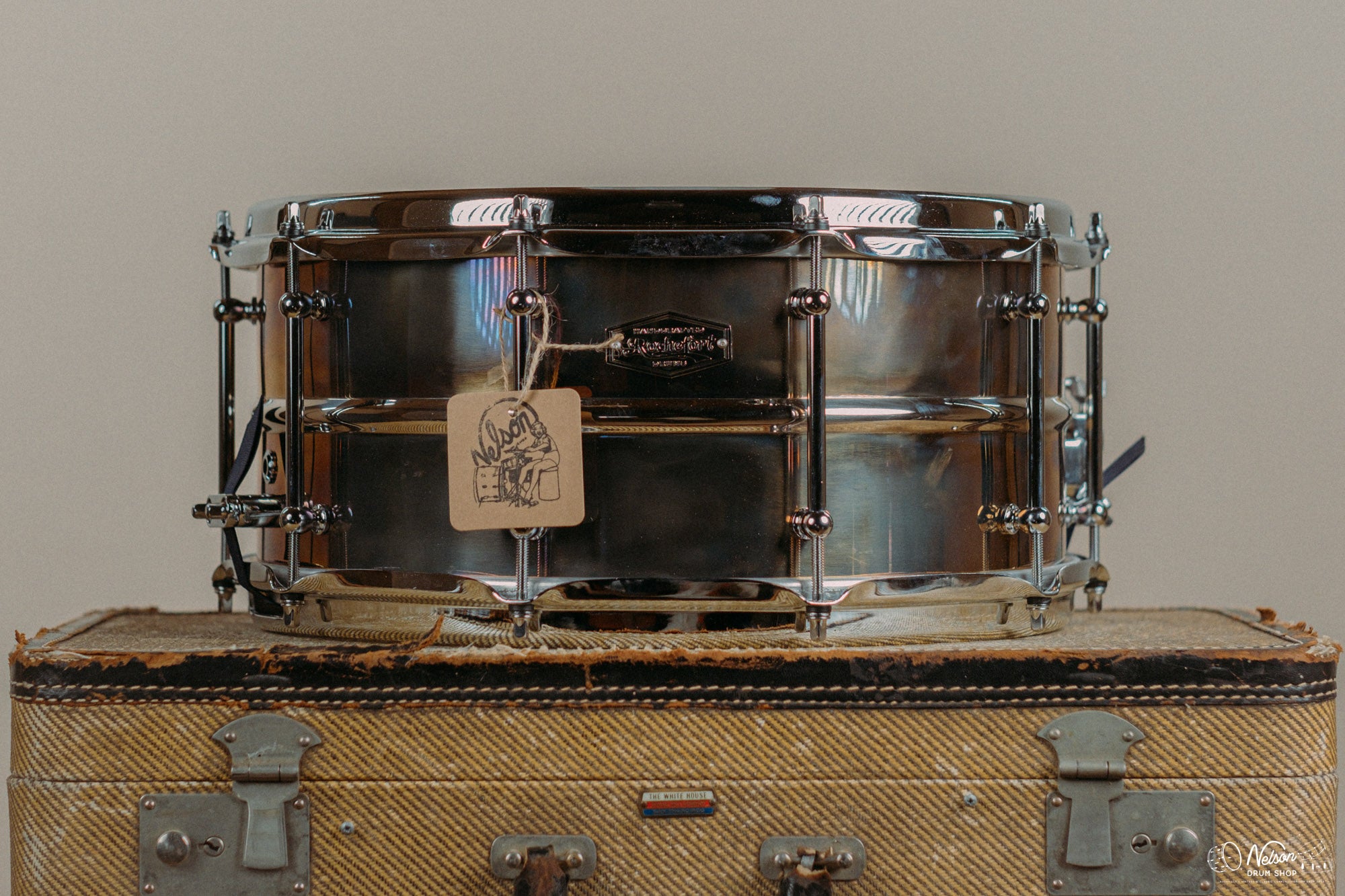 Rochefort 'Torched' Chrome Over Brass - 6.5 x 14