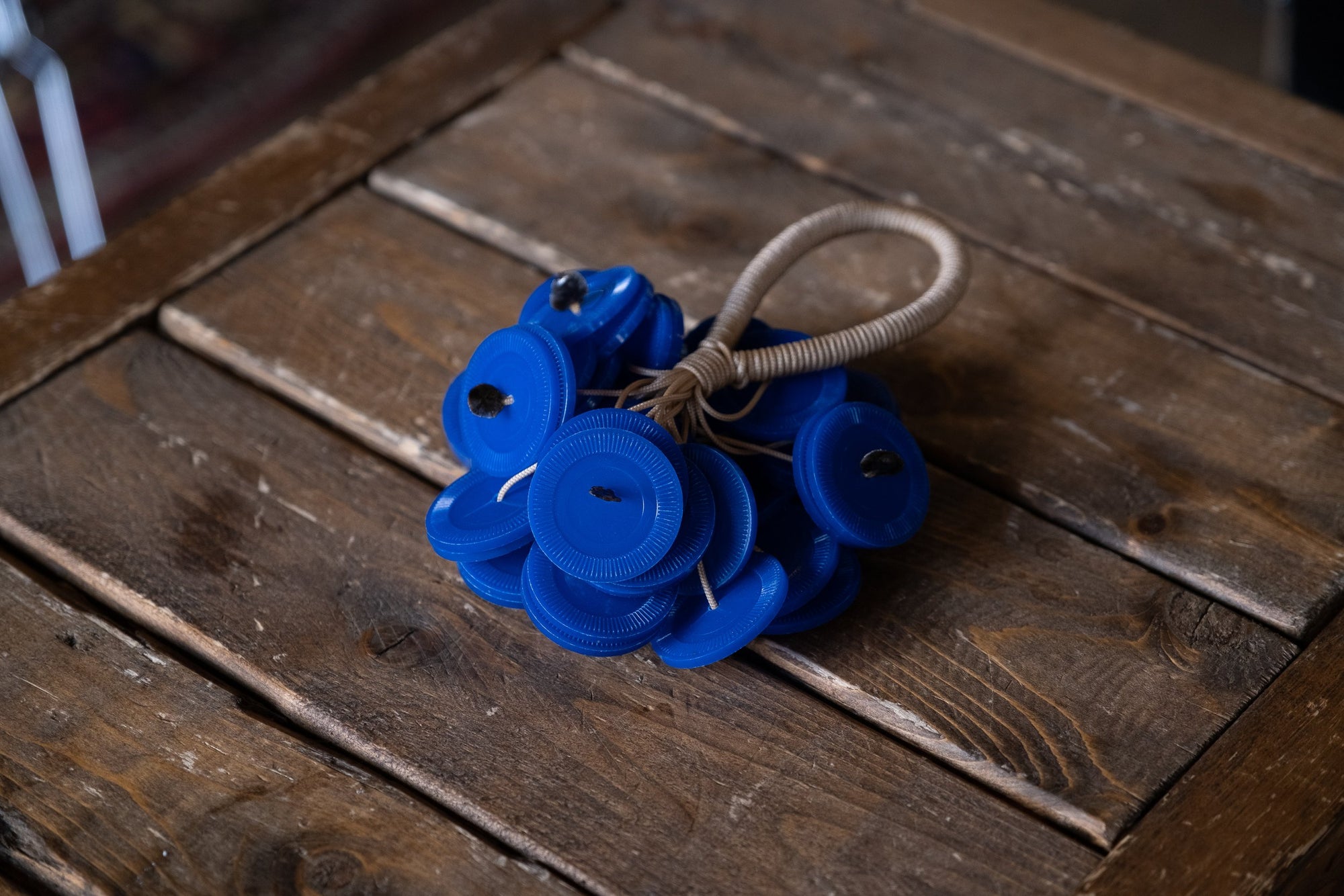 Upcycled Percussion Poker Chip Hand Rattle