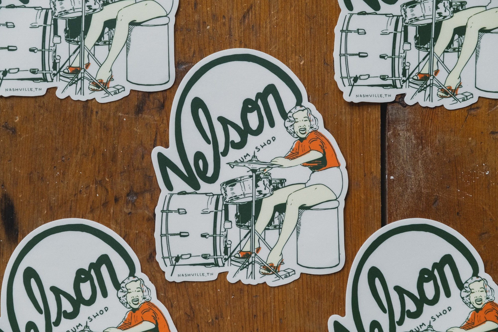 Drummer Lady Sticker