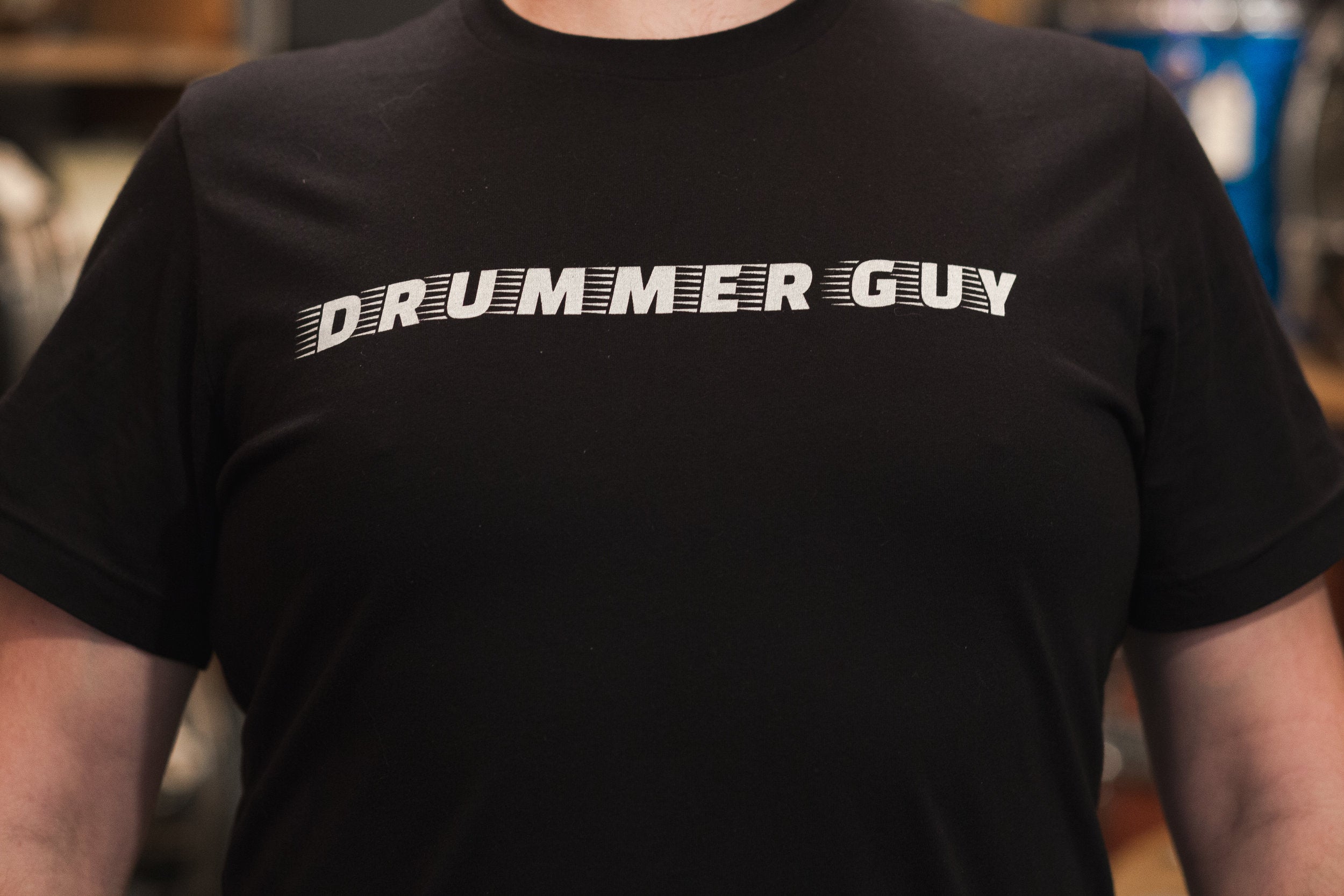 Drummer Guy Black T-Shirt