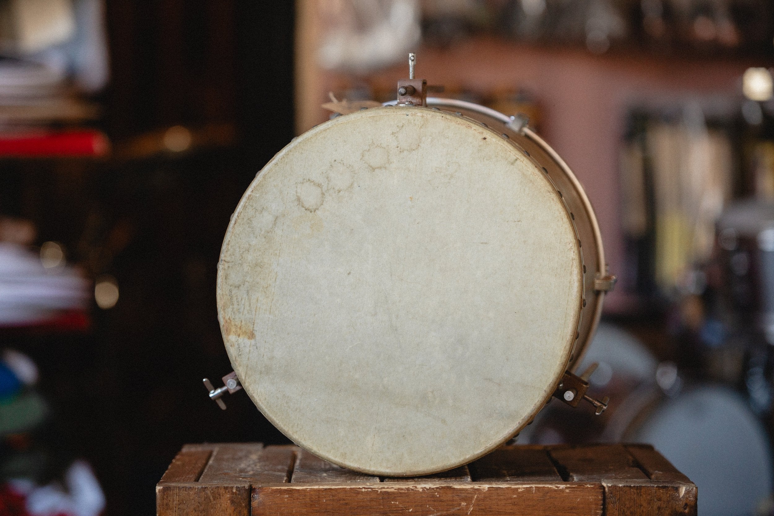 1940s WFL Tack Bottom Floor Tom (Finish Stripped) - 12x14