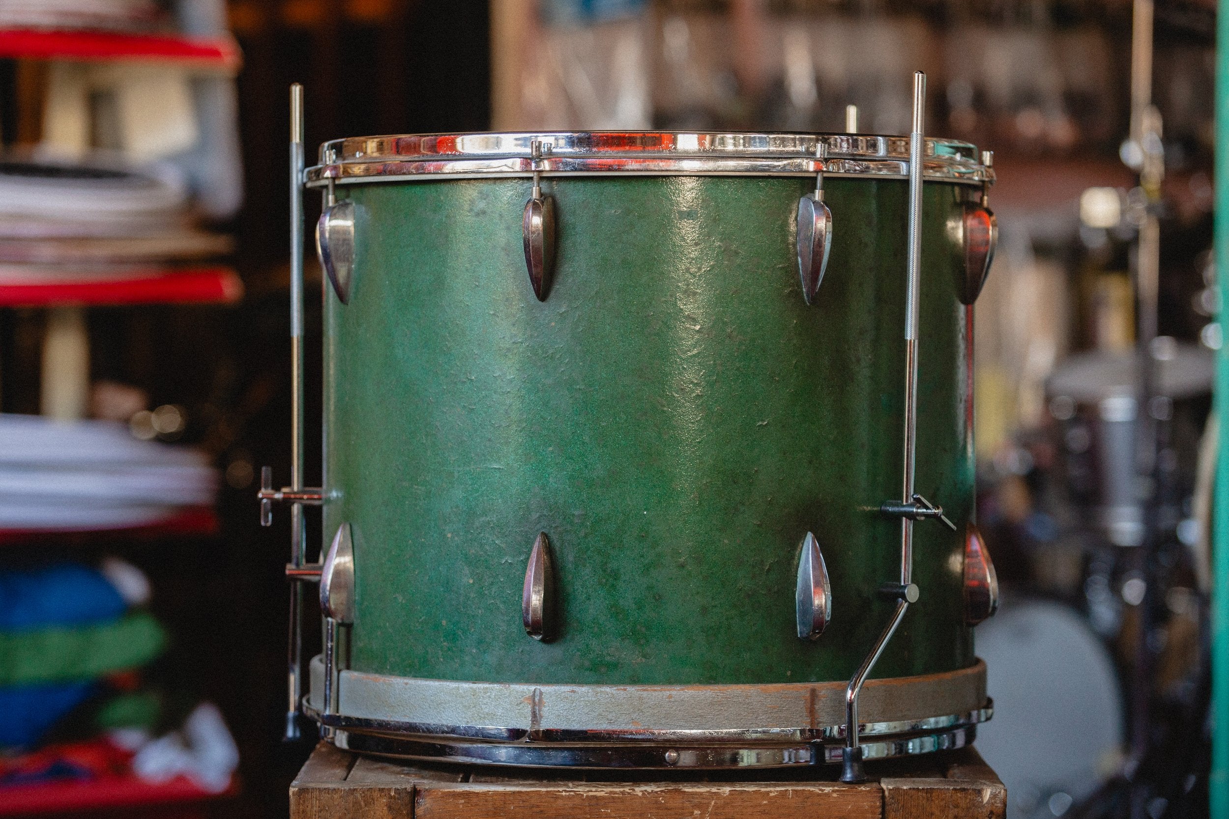 1950s Trixon Strange Floor Tom in Green Sparkle - 17.5 X 20