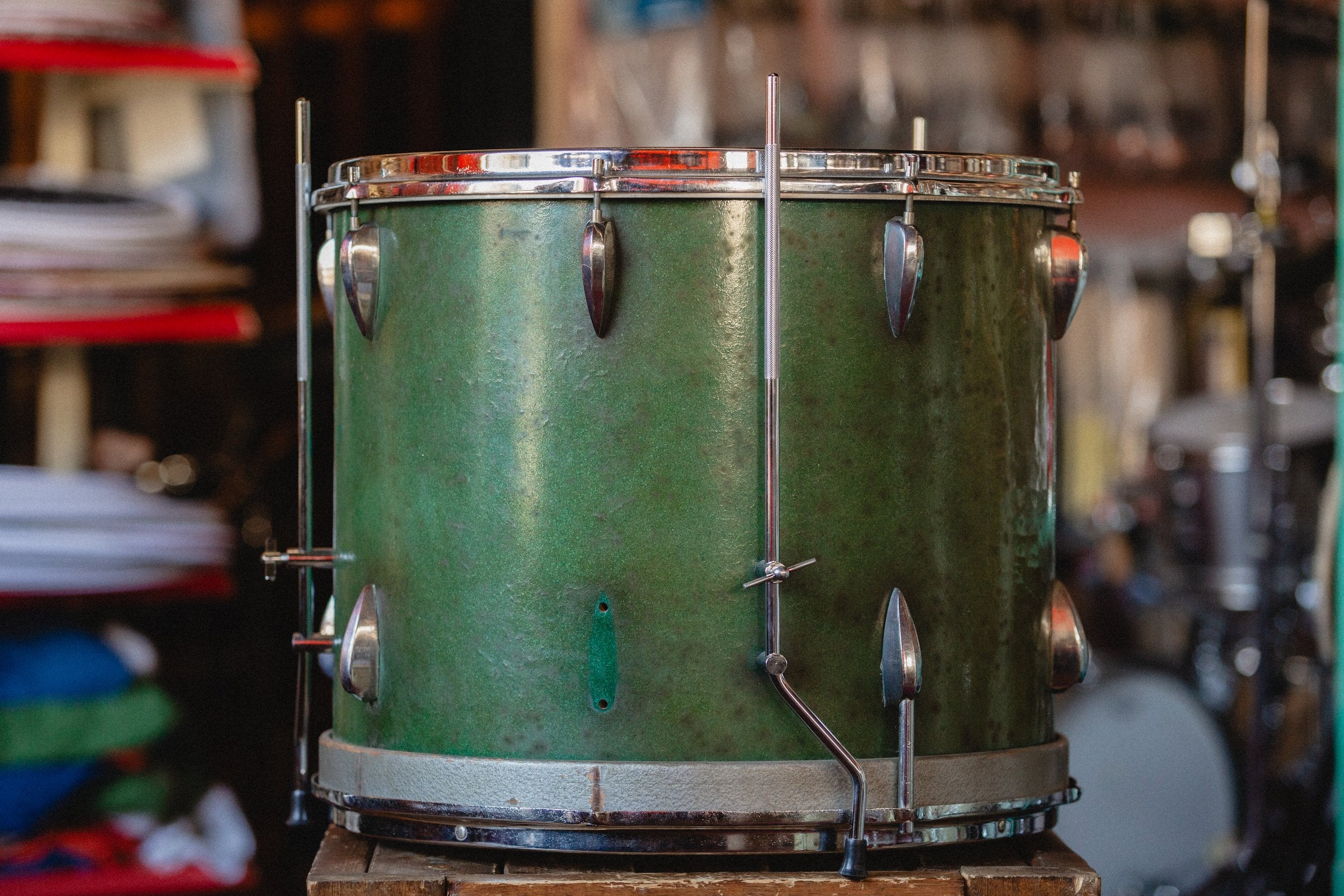 1950s Trixon Strange Floor Tom in Green Sparkle - 17.5 X 20