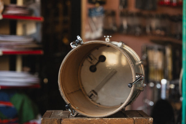 Late 40s-Early 50s Slingerland Converted Cocktail Drum in White Marine Pearl - 21x14