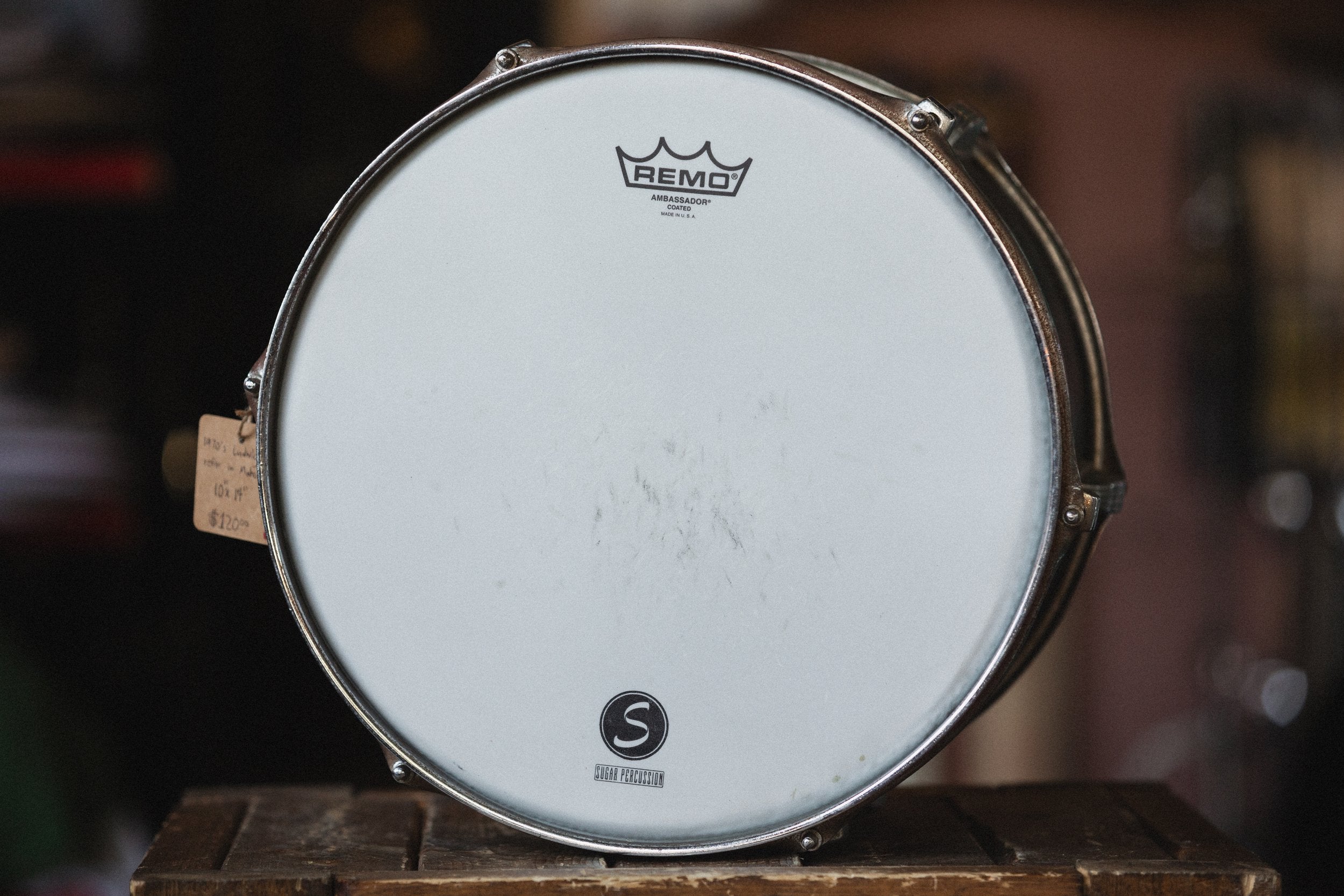 1970s Ludwig 3ply Maple Rack Tom Refinished in Ebony - 10x14