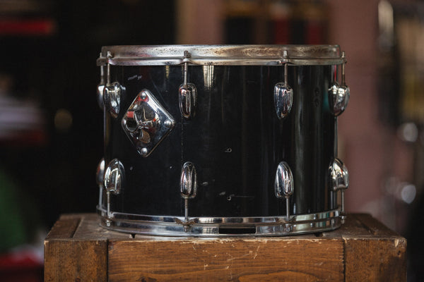 1970s Slingerland Rack Tom in Jet Black - 10x14