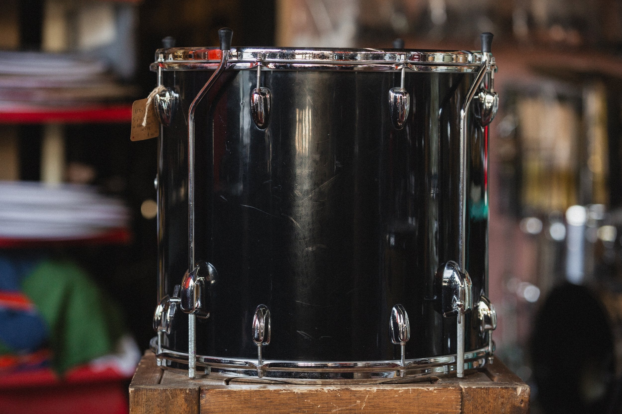 1970s Slingerland 5ply Floor Tom in Gloss Black - 16x18