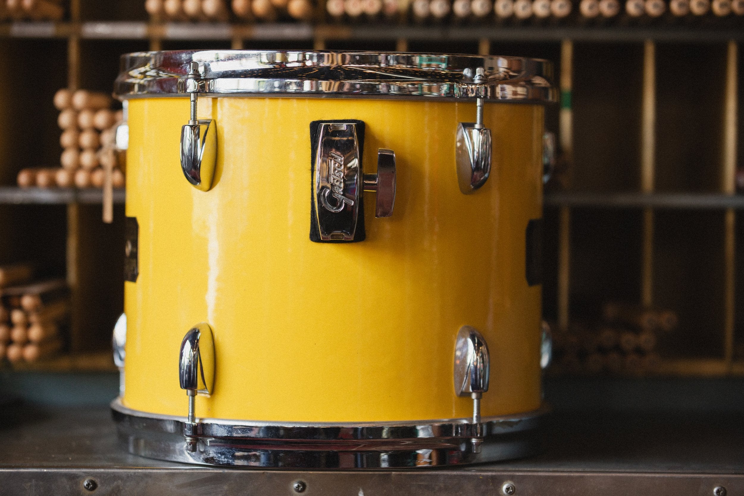 1980s Gretsch '4415' Rack Tom in Yellow Nitron - 10x12