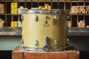 1959 Ludwig Transition Badge Marching Snare in Green Sparkle - 12x15