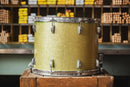 1959 Ludwig Transition Badge Marching Snare in Green Sparkle - 12x15