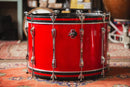 1970s Ludwig 3ply 'Mach 5' in Red Silk - 8x12, 9x13, 16x16, 14x24