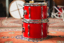 1970s Ludwig 3ply 'Mach 5' in Red Silk - 8x12, 9x13, 16x16, 14x24