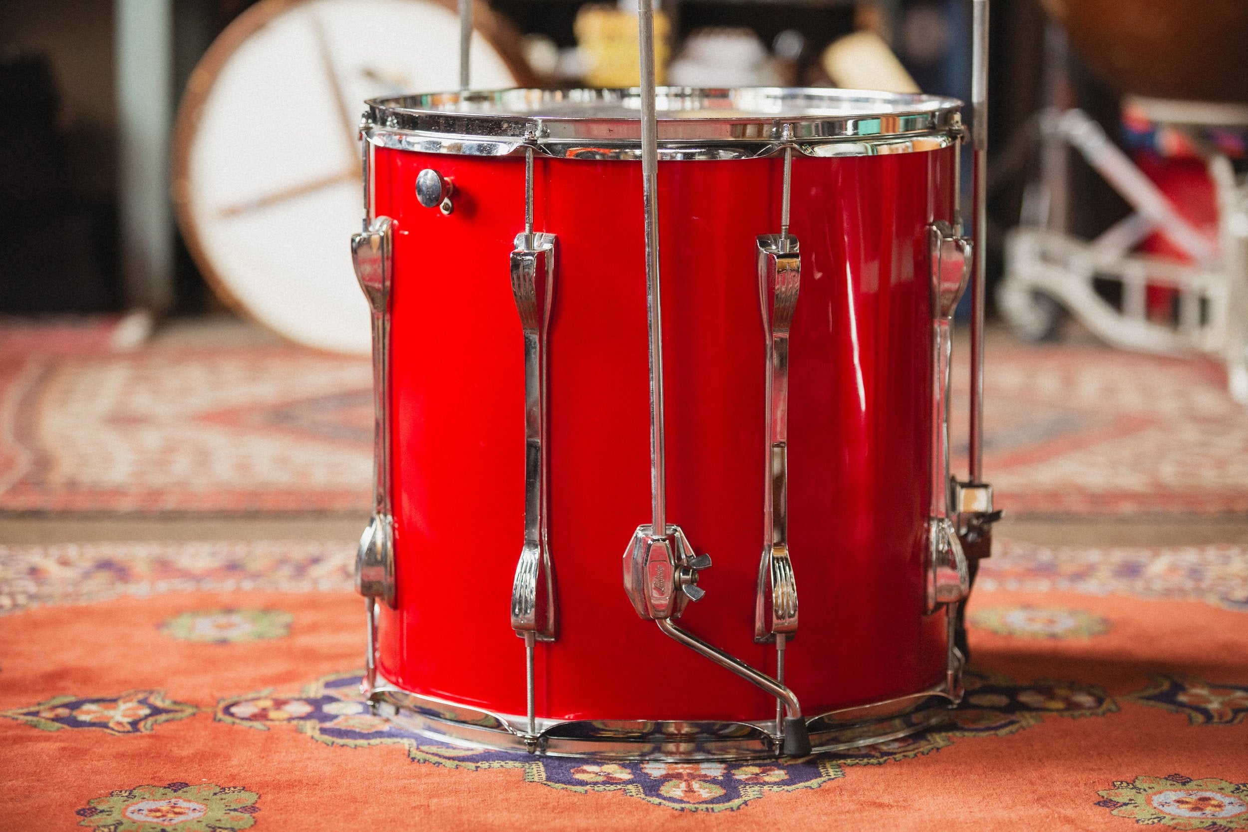 1970s Ludwig 3ply 'Mach 5' in Red Silk - 8x12, 9x13, 16x16, 14x24