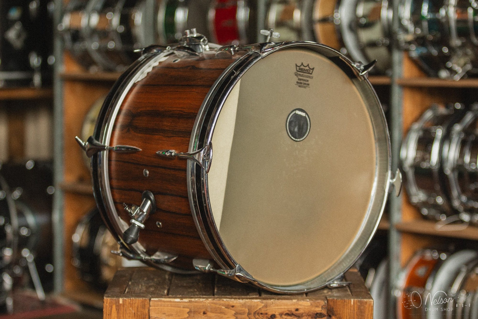 1972 Sonor "Teardrop" Bass Drum in Rosewood - 12x18