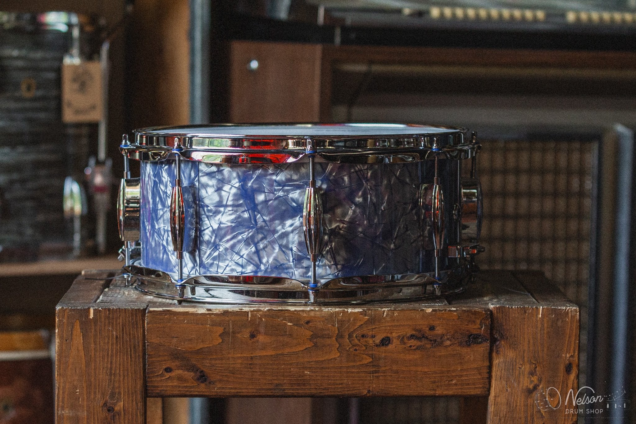 Standard Drum Co. Mahogany in Blueberry Pearl - 6x13