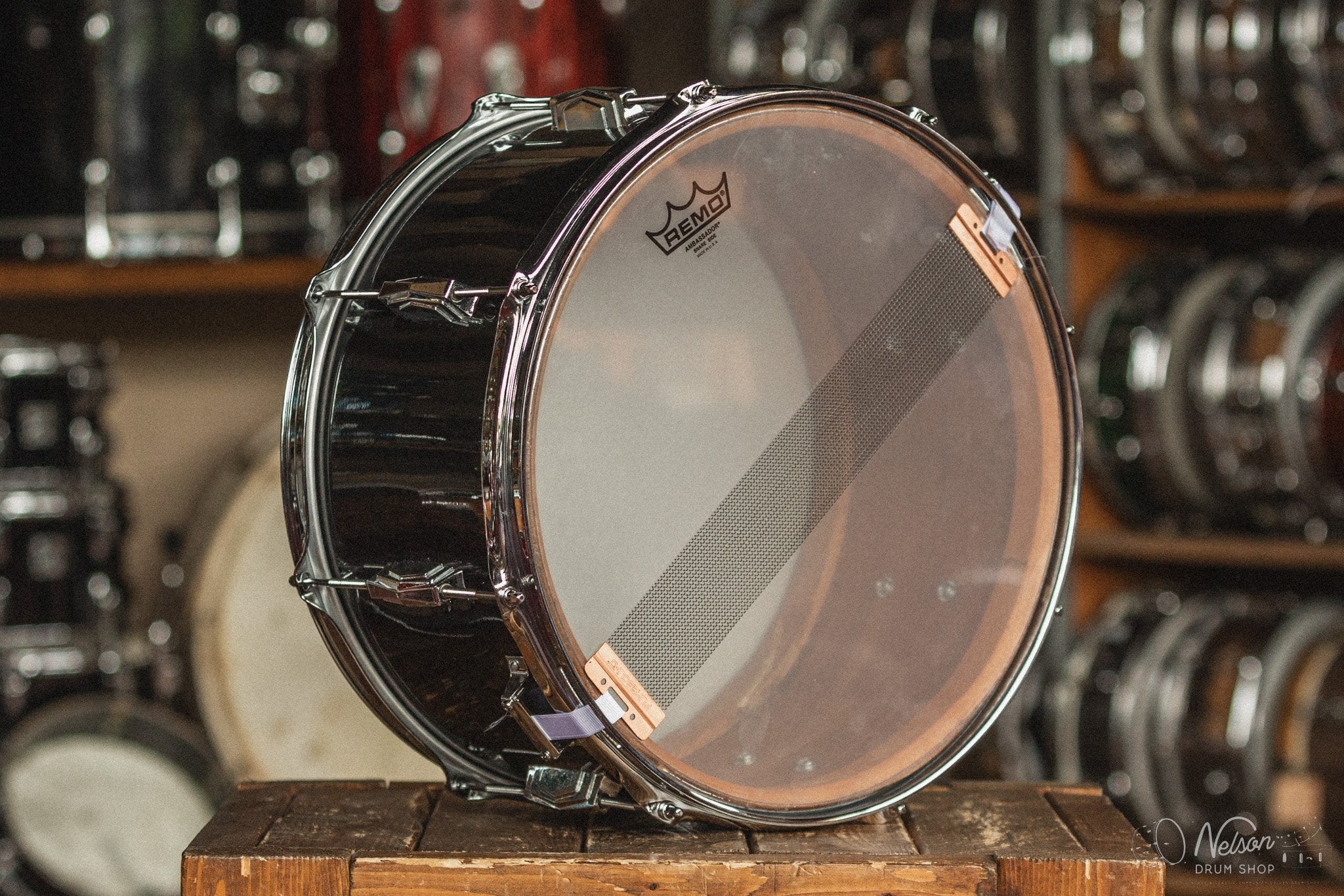 1960s Ludwig "School Festival" Rewrapped in Black Sparkle - 8.5x15