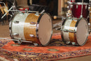 Rogers 'PowerTone' in Gold & Silver Two-Tone Lacquer Sparkle - 12x20, 7x12, 14x14