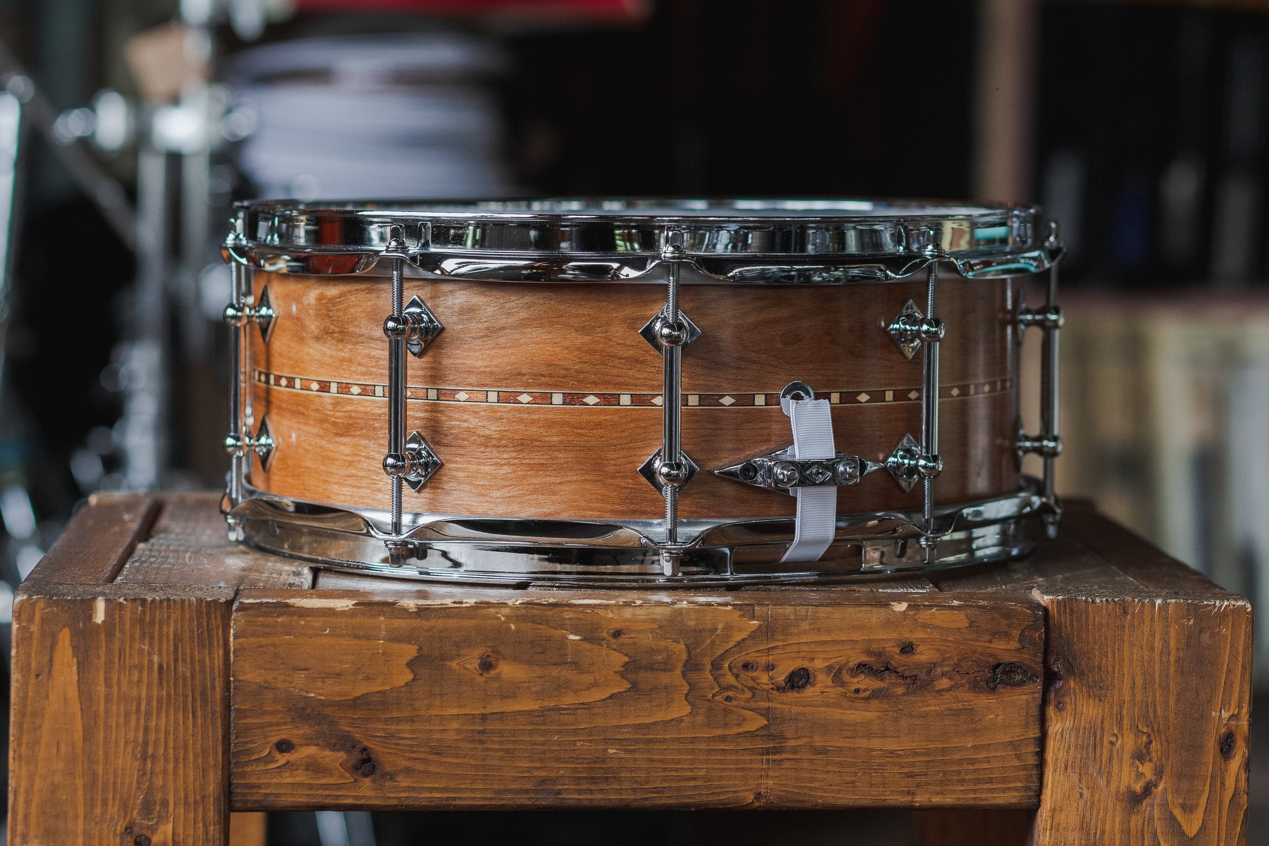 Craviotto Custom Shop Birch in Natural Oil w/ Mahogany Inlay - 5.5x14