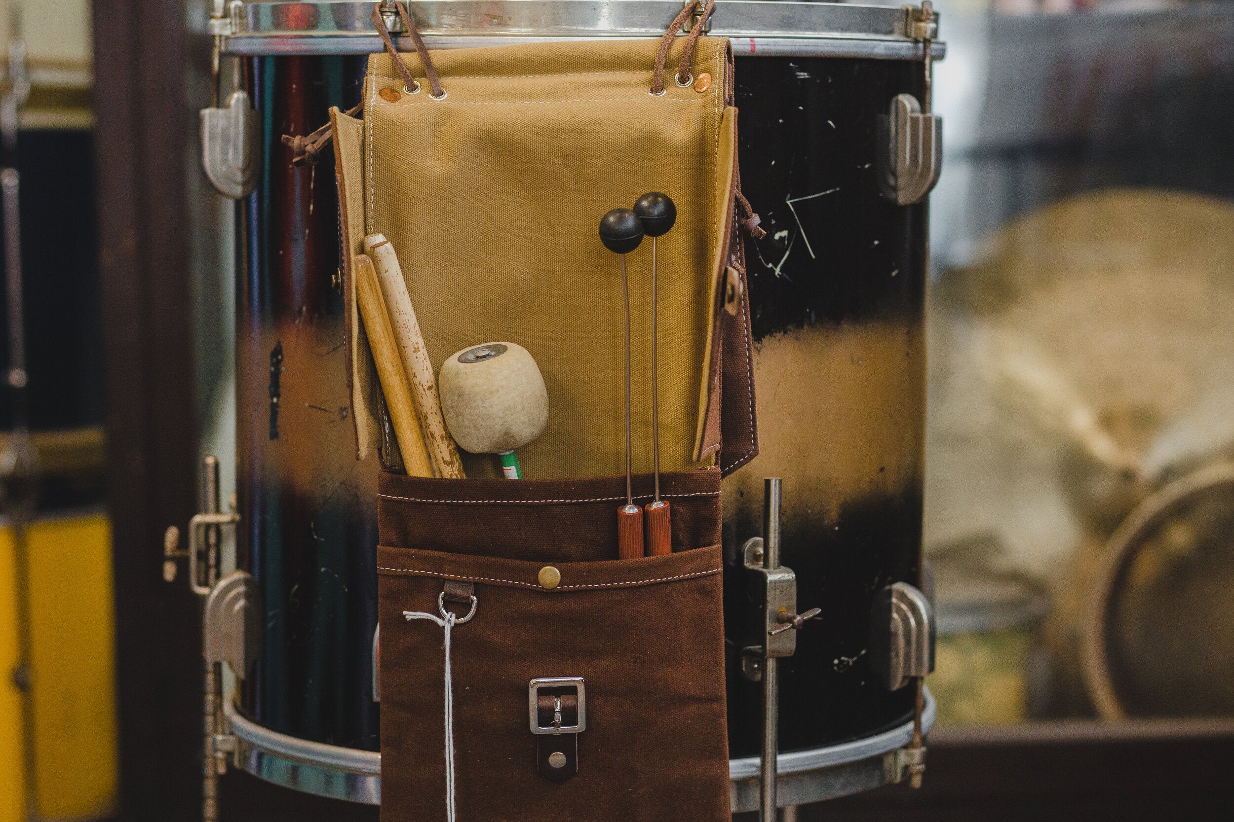 Tackle Waxed Canvas Compact Drum Stick Bag