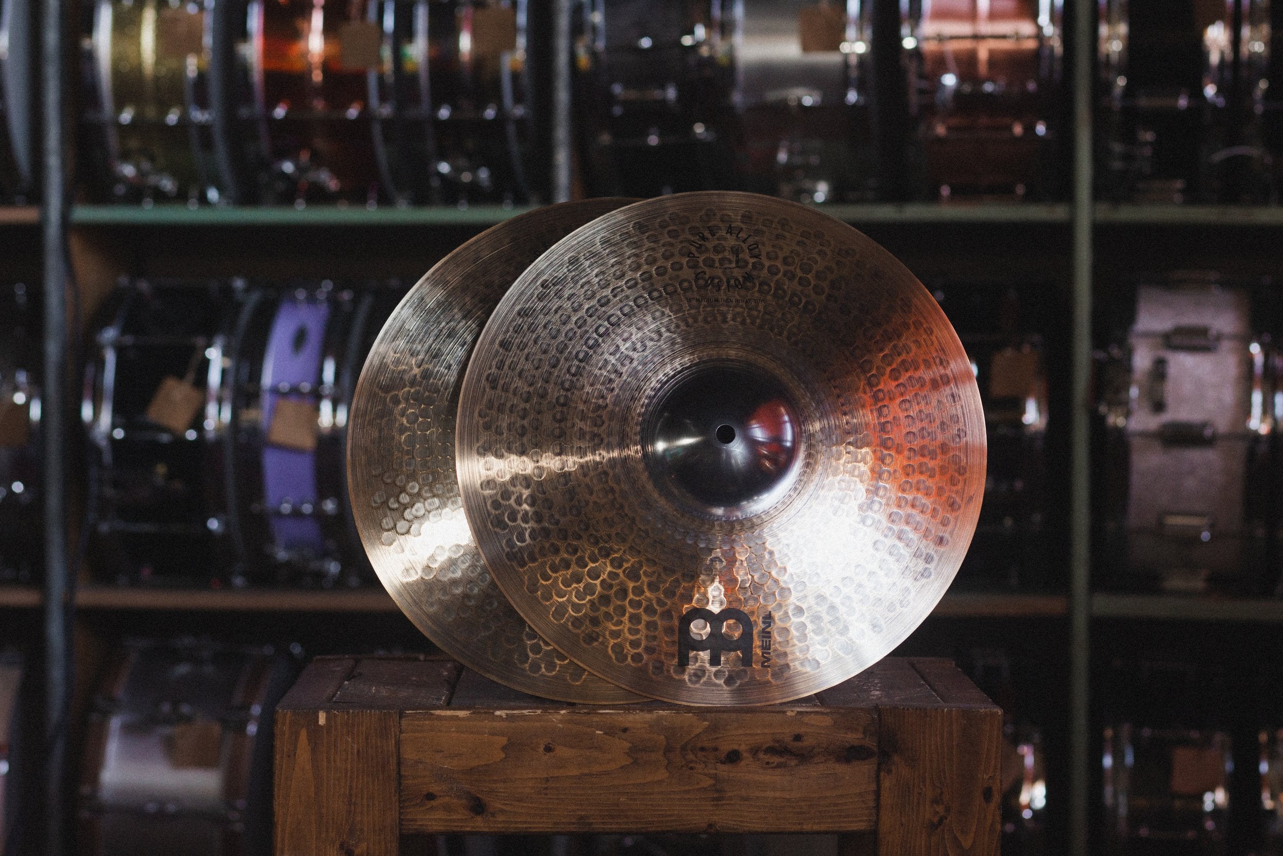 Meinl Pure Alloy Custom Medium Thin Hi-Hat Cymbals - 15"