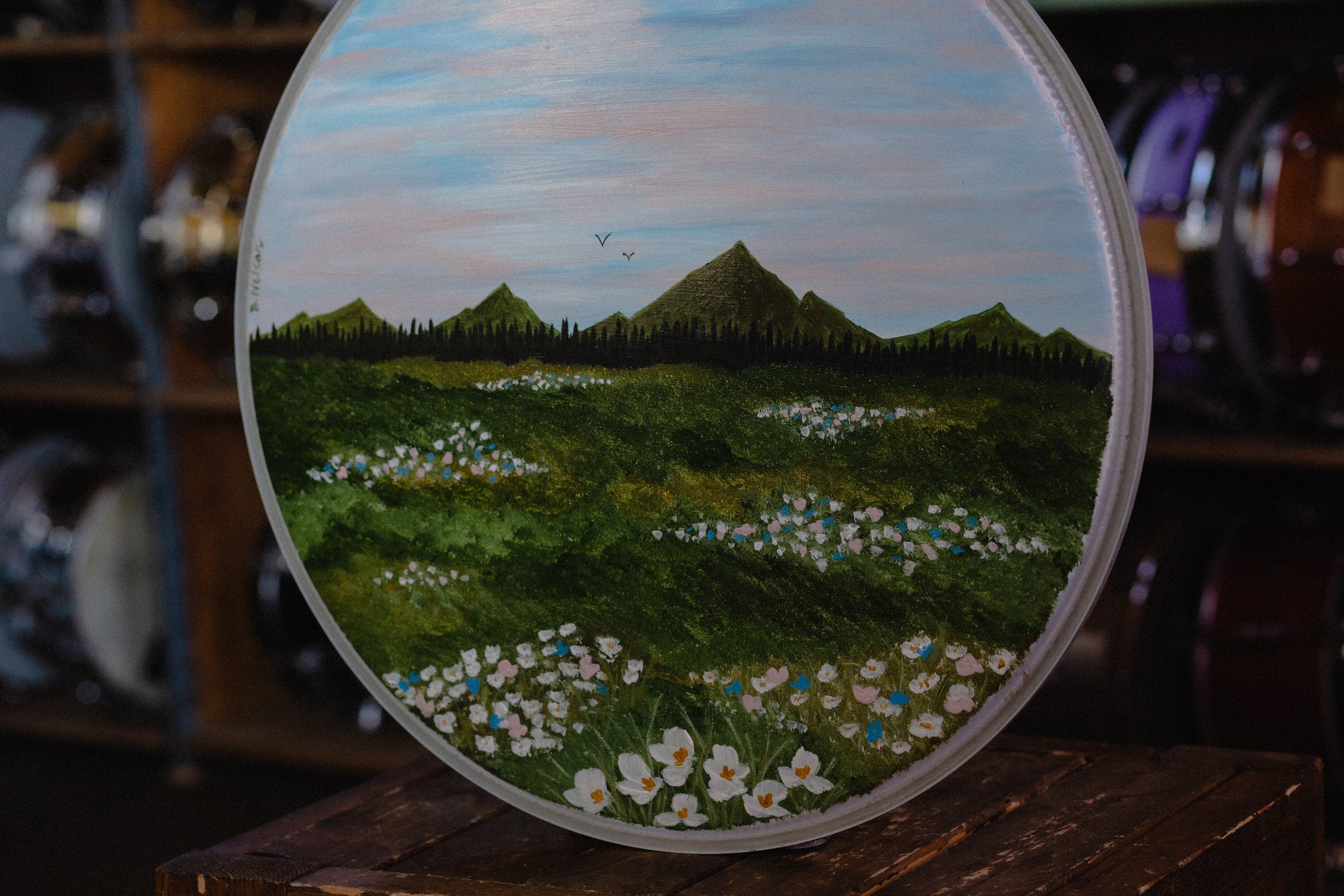 Grassy Flower Field Custom Painting by Bethany Nelson - 20" Coated Ambassador