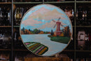 Windmill by the River Custom Painting  by Bethany Nelson - 24" Vintage Calfskin