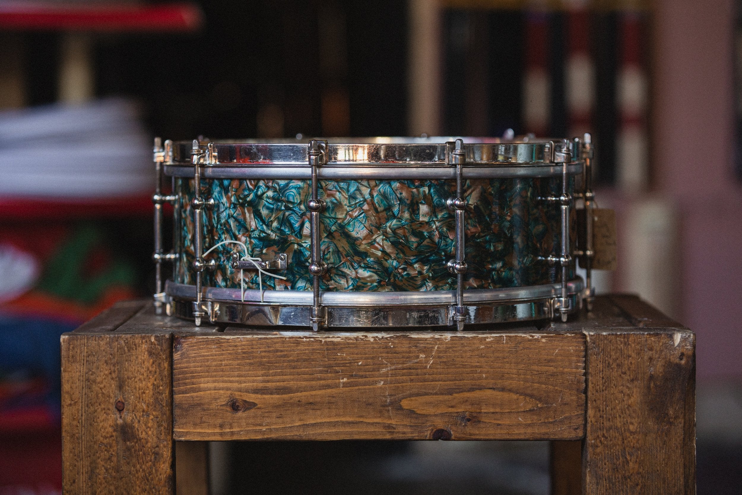 Early 1930's Ludwig & Ludwig 'Standard' Snare in Peacock Pearl (Type II) - 5x14