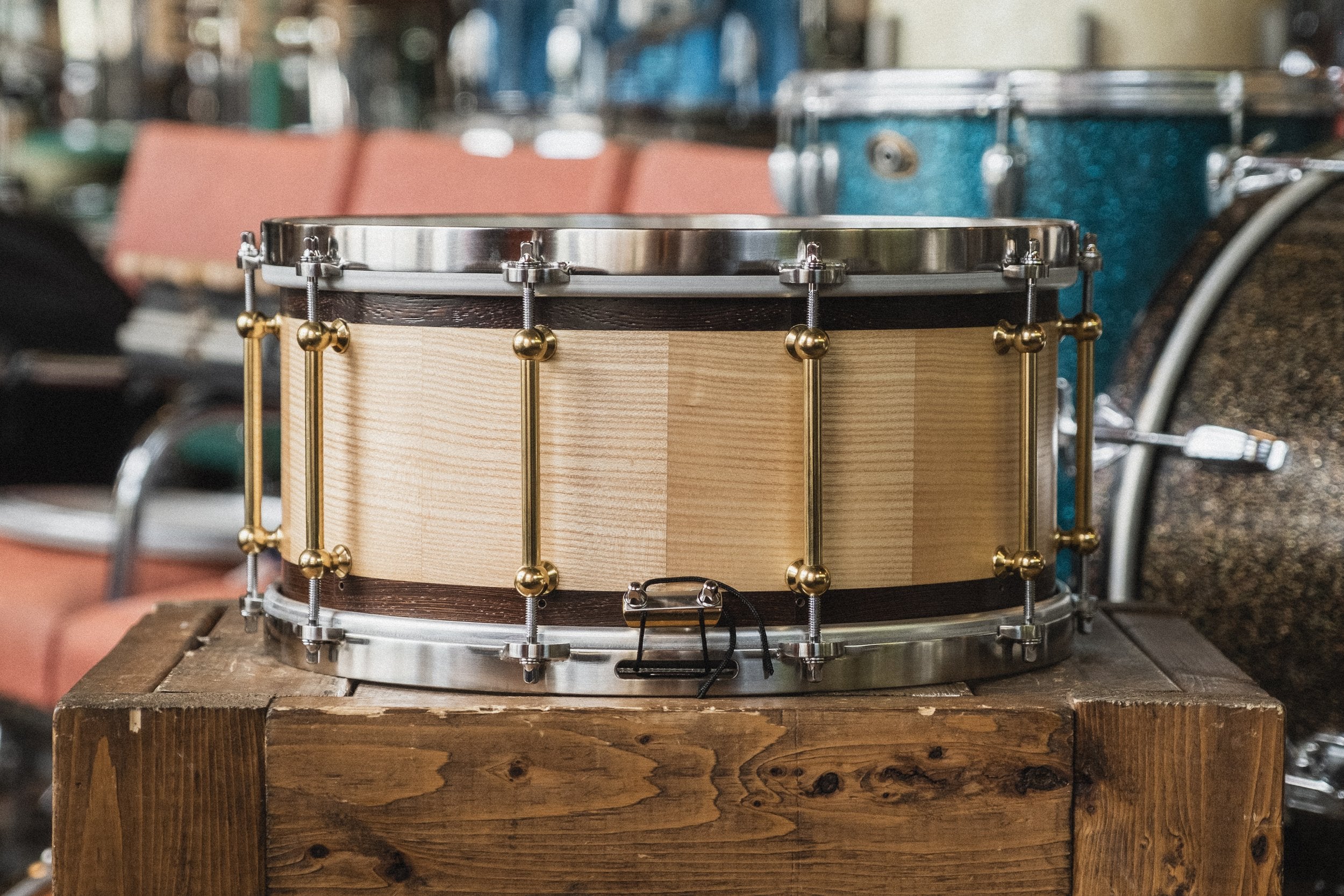 Angel Drums 'Alexandra' Ash/Wenge in Natural Satin - 7x14