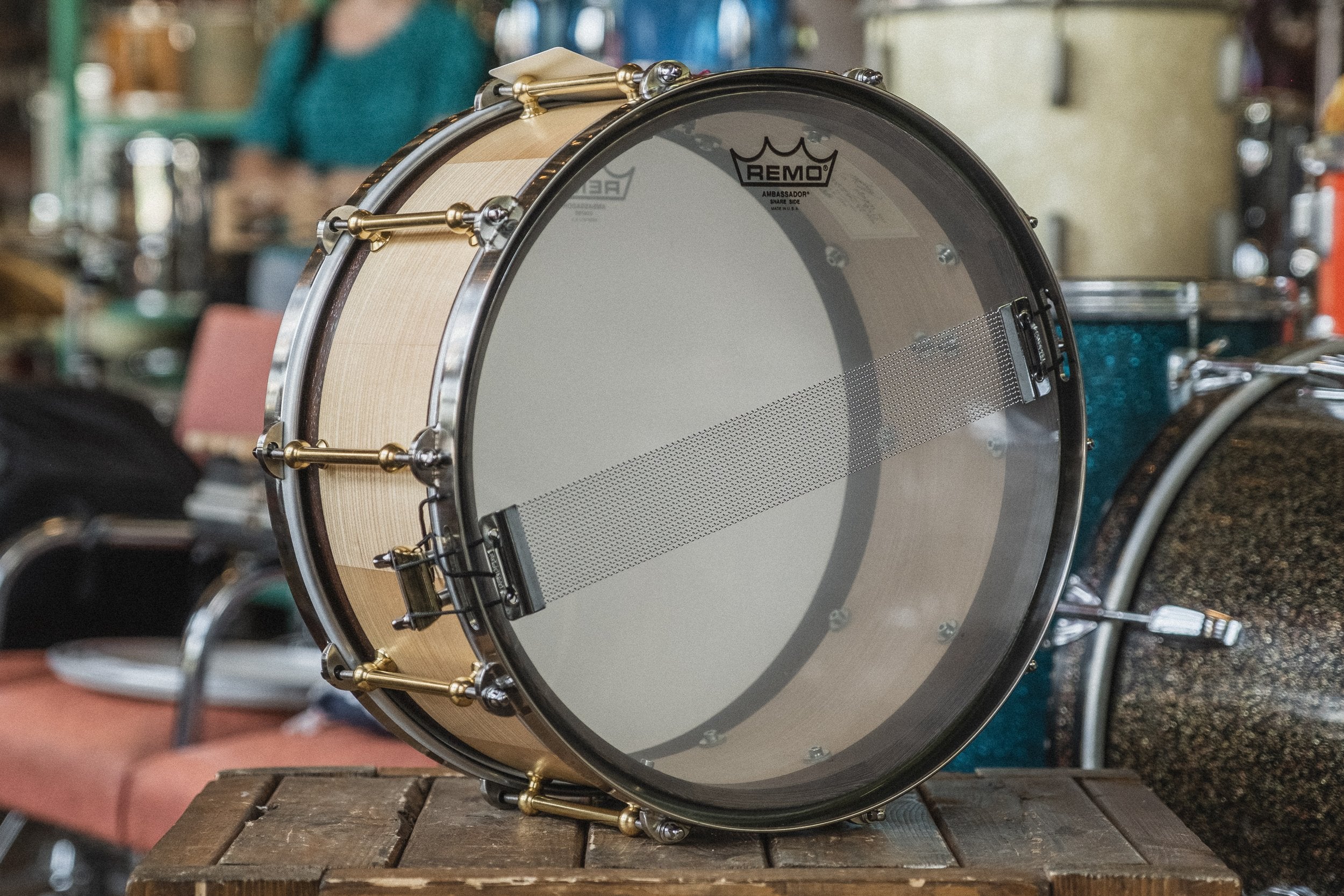 Angel Drums 'Alexandra' Ash/Wenge in Natural Satin - 7x14