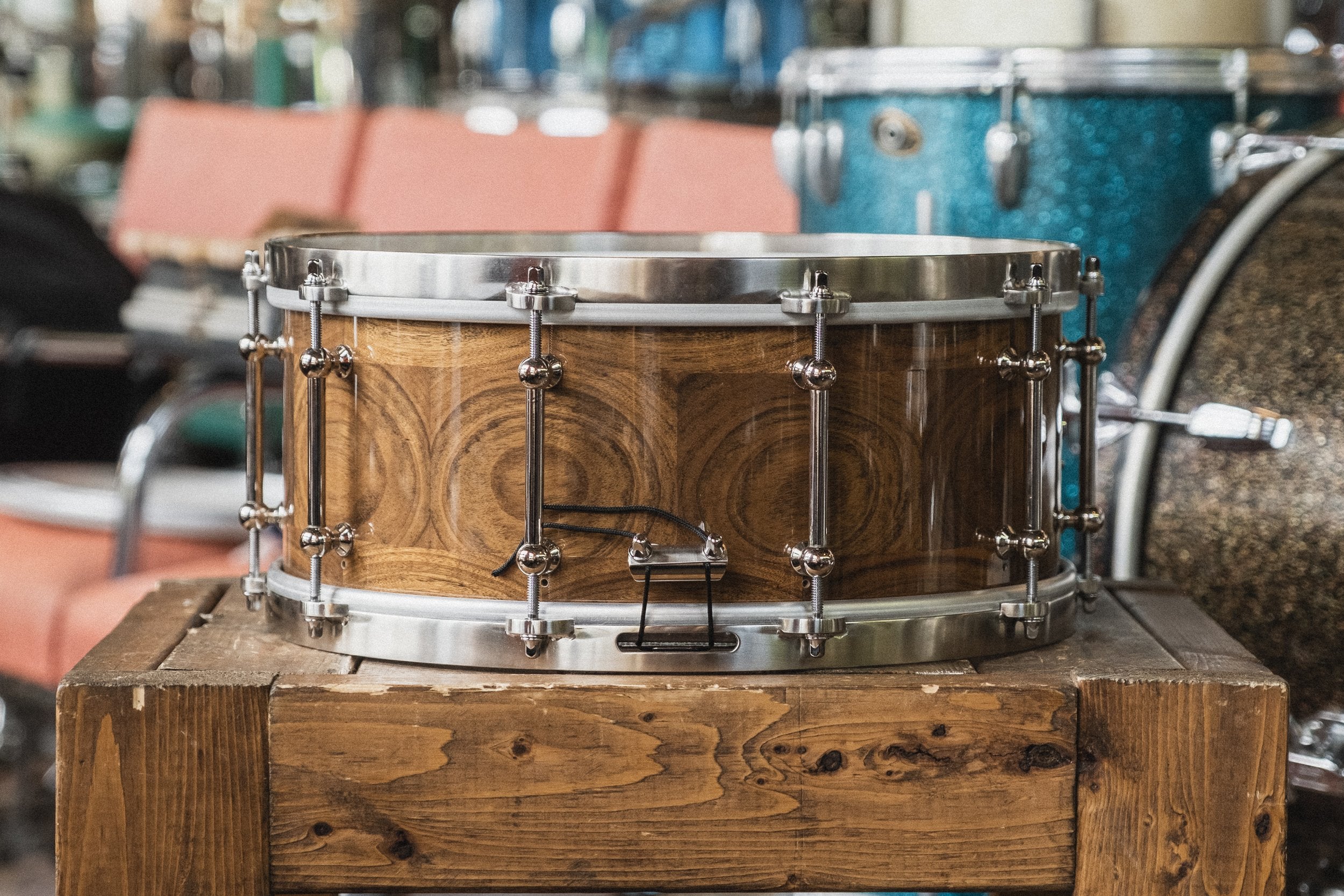 Angel Drums 'Amanda' Ovangkol in Natural Gloss - 6x14