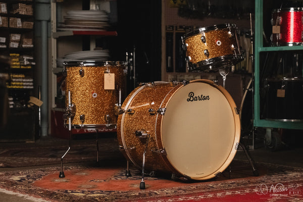 Barton Drum Co. 'Landrum' in Gold Sparkle - 14x20, 7x12, 14x14